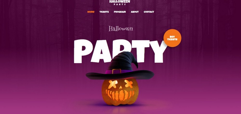 Szablon startowy imprezy halloweenowej