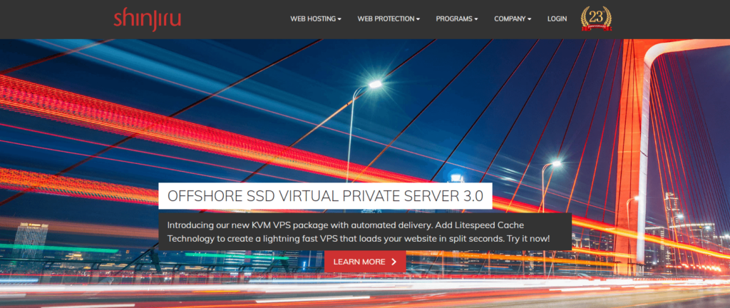 Bester Offshore-VPS mit unbegrenzter Bandbreite: Shinjiru-Homepage