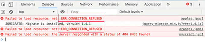 拒绝加载资源错误 Refused to Load Resource Error
