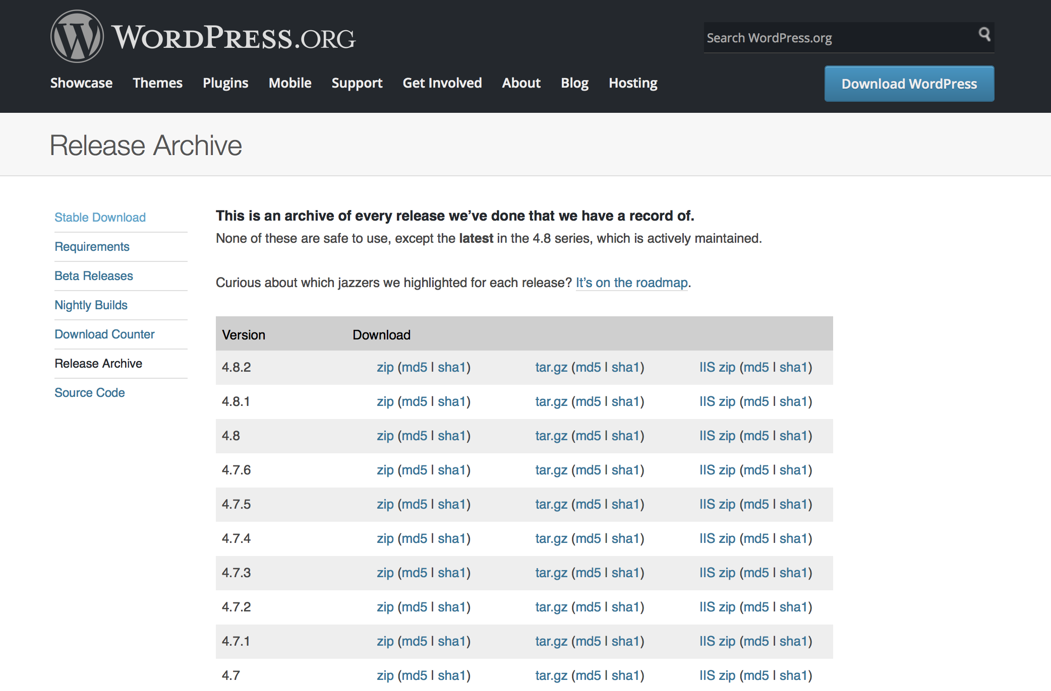 WordPress herunterladen