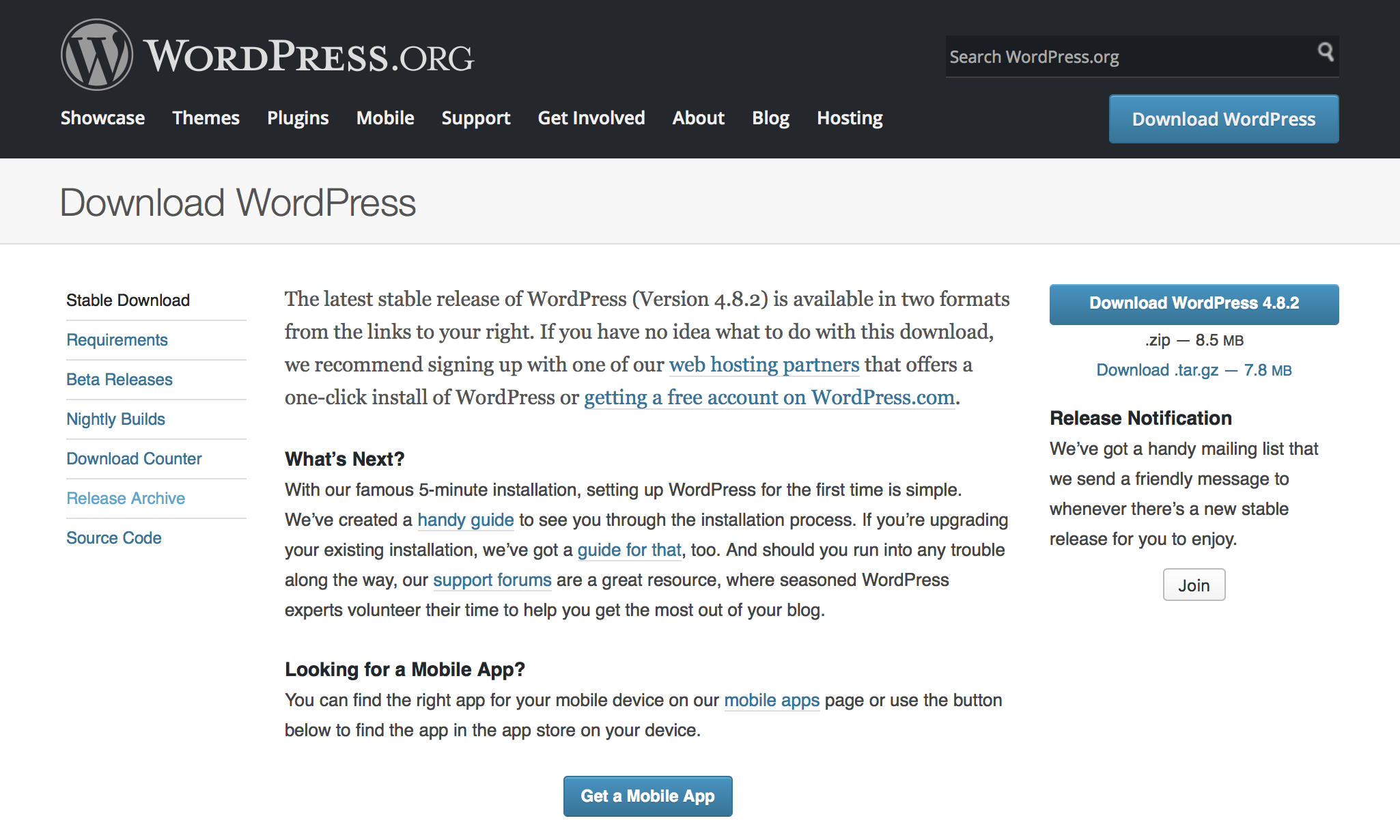 WordPress herunterladen