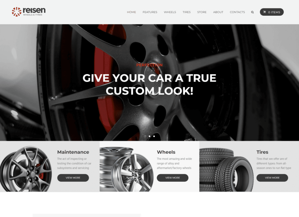 Reisen - Tema WordPress de carro para mecânica e carroceria automotiva