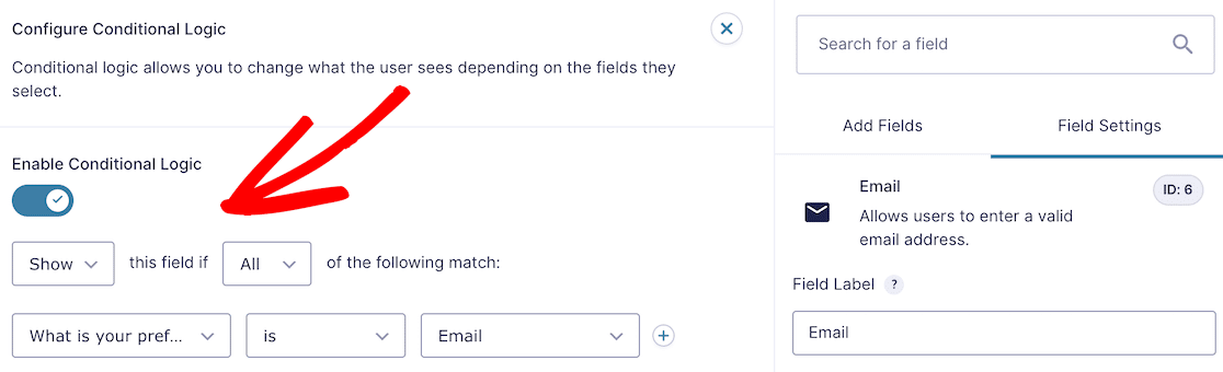 Applying conditional logic in Gravity Forms