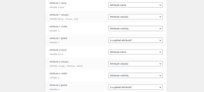Cocokkan bidang atribut Match attribute fields