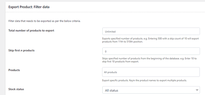 Opsi pemfilteran lanjutan Advanced filtering options