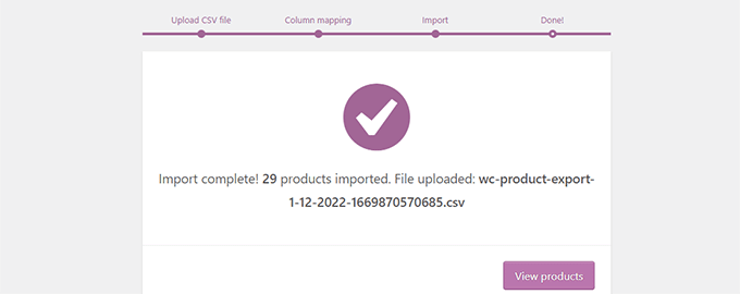 Produk diimpor Products imported