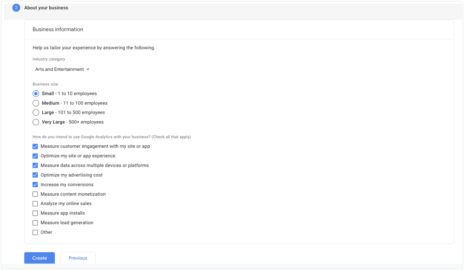işletme ayrıntılarını Google Analytics'e ekleme