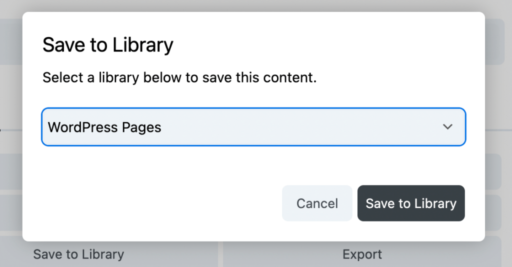 Salvando uma página em uma biblioteca do Assistente