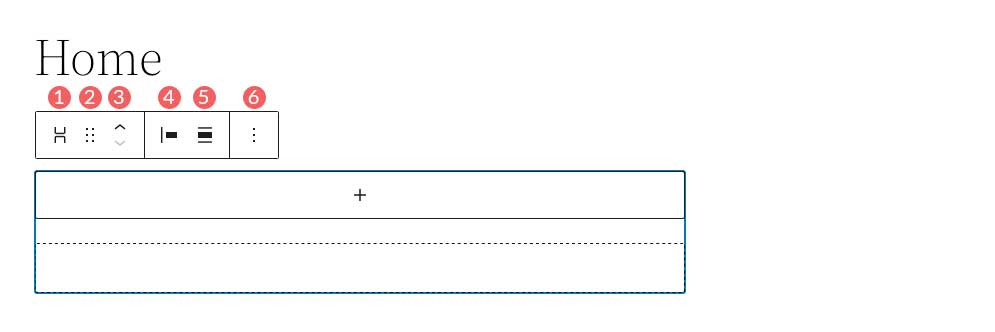 Pengaturan toolbar Stack Block