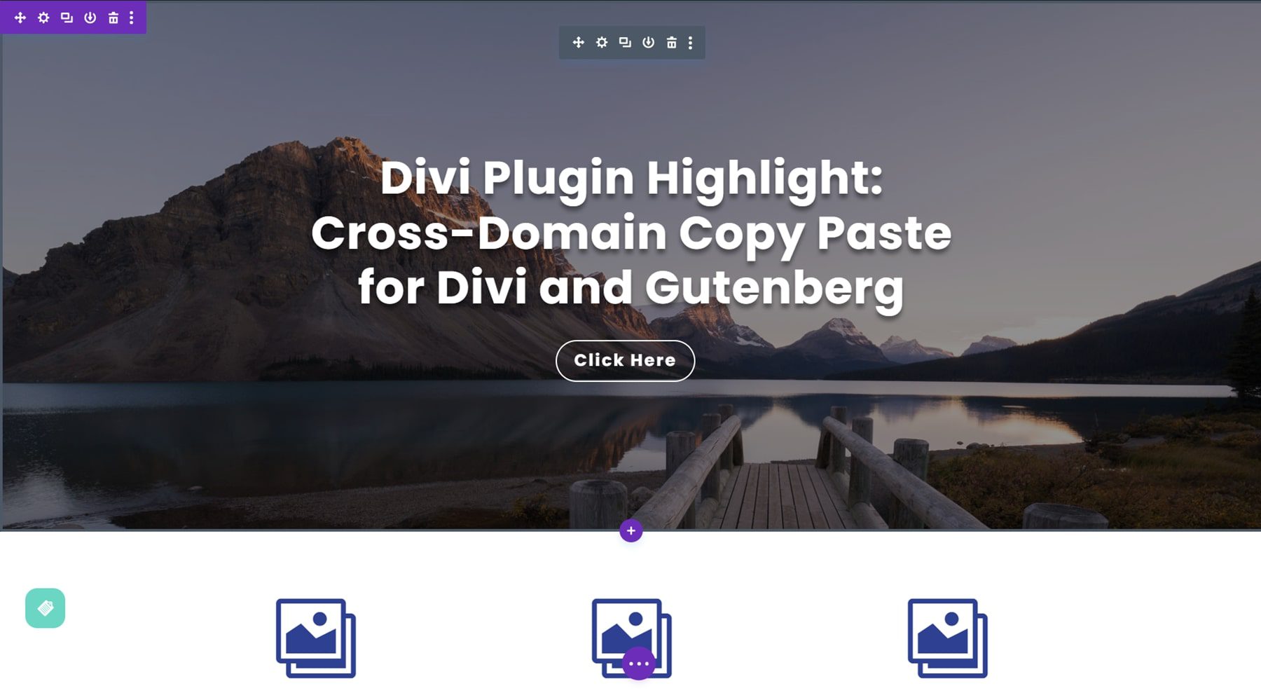 Divi Plugin Highlight Divi/Gutenberg/Woo Междоменная система копирования и вставки контента (CCPS) Успех вставки Visual Builder