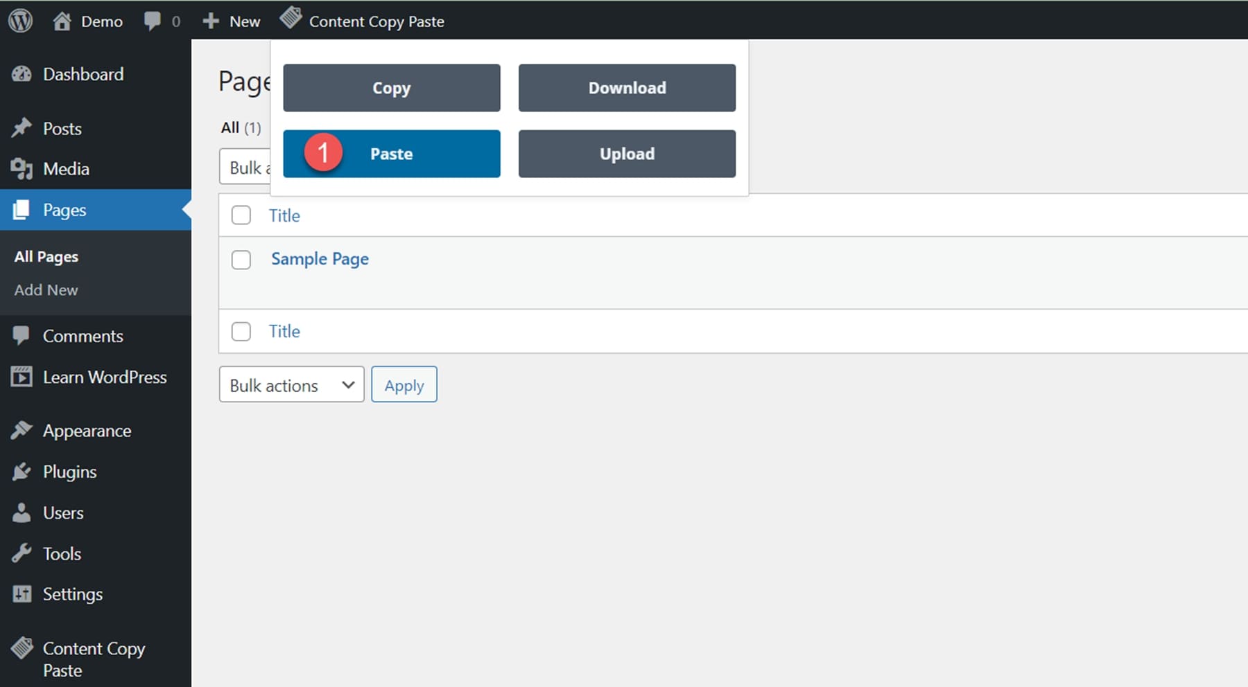 Divi Plugin Highlight Divi/Gutenberg/Woo Междоменная система копирования и вставки содержимого (CCPS) Вставка страниц