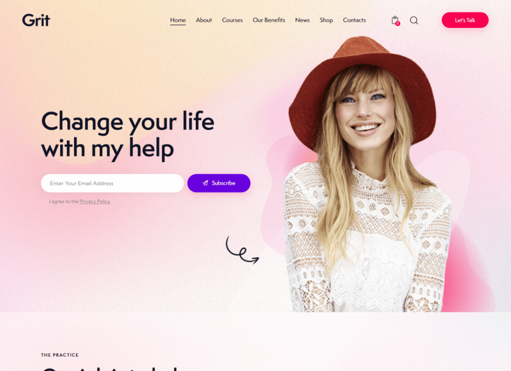Grit - Coaching & Online-Kurse Multiskin WordPress Theme