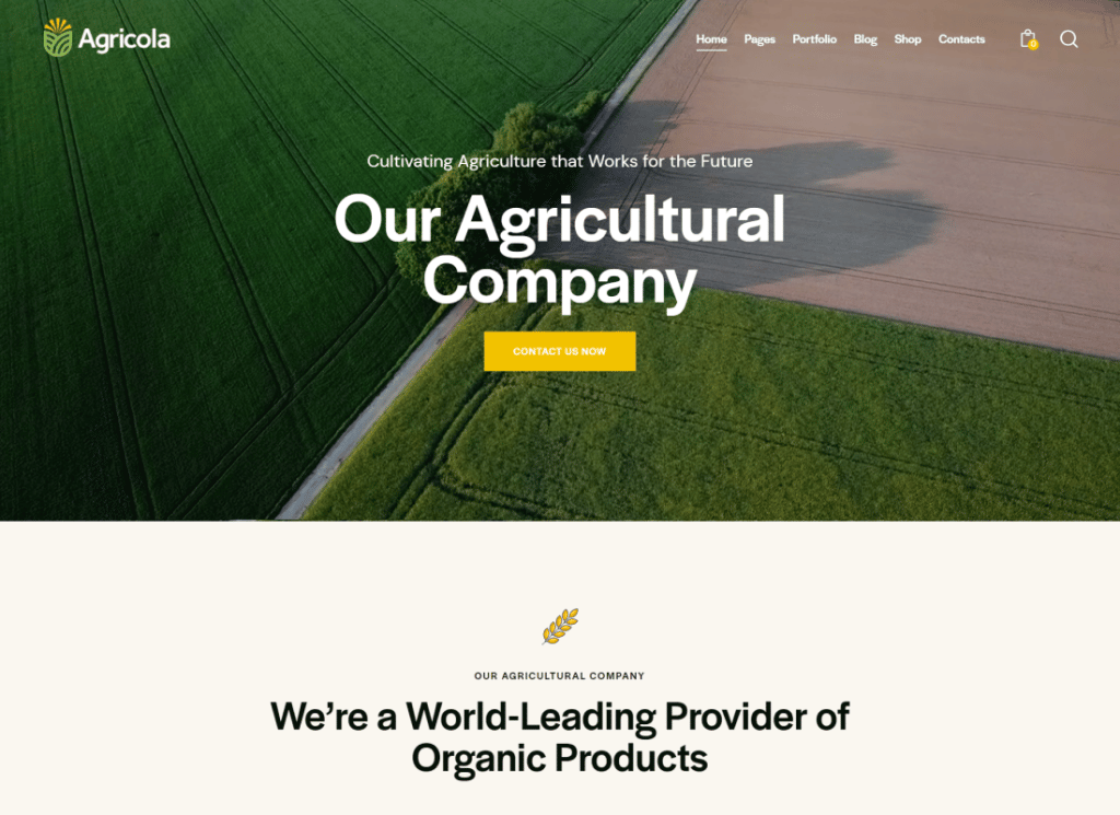 Agricola - ธีม WordPress เกษตรและฟาร์มออร์แกนิก