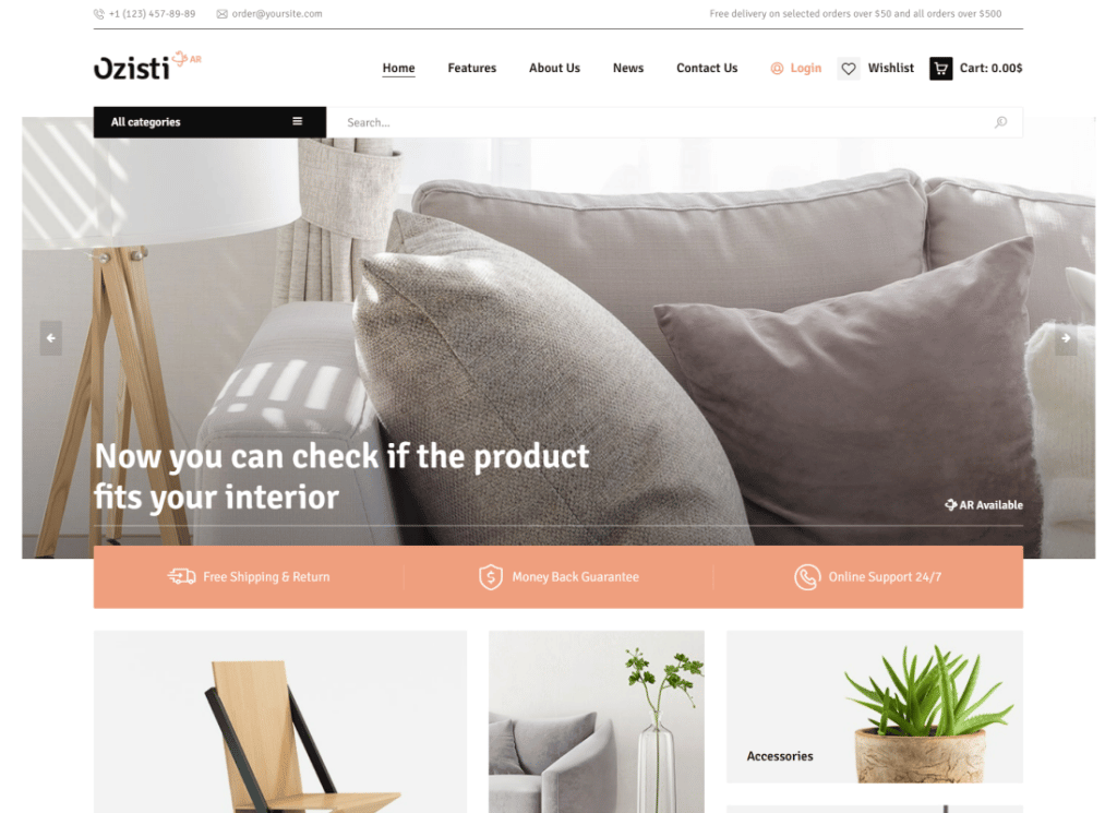 Ozisti - Multi-Concept WooCommerce WordPress Theme Pronto per il negozio di realtà aumentata