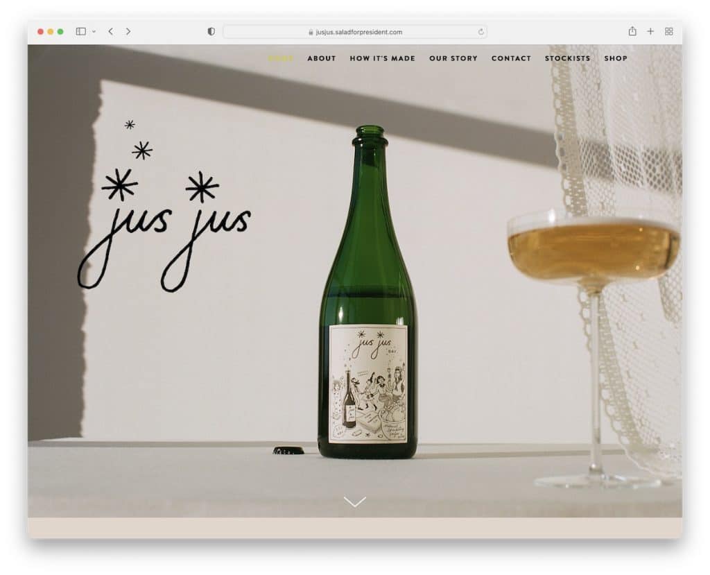 sitio web de alimentos jus jus