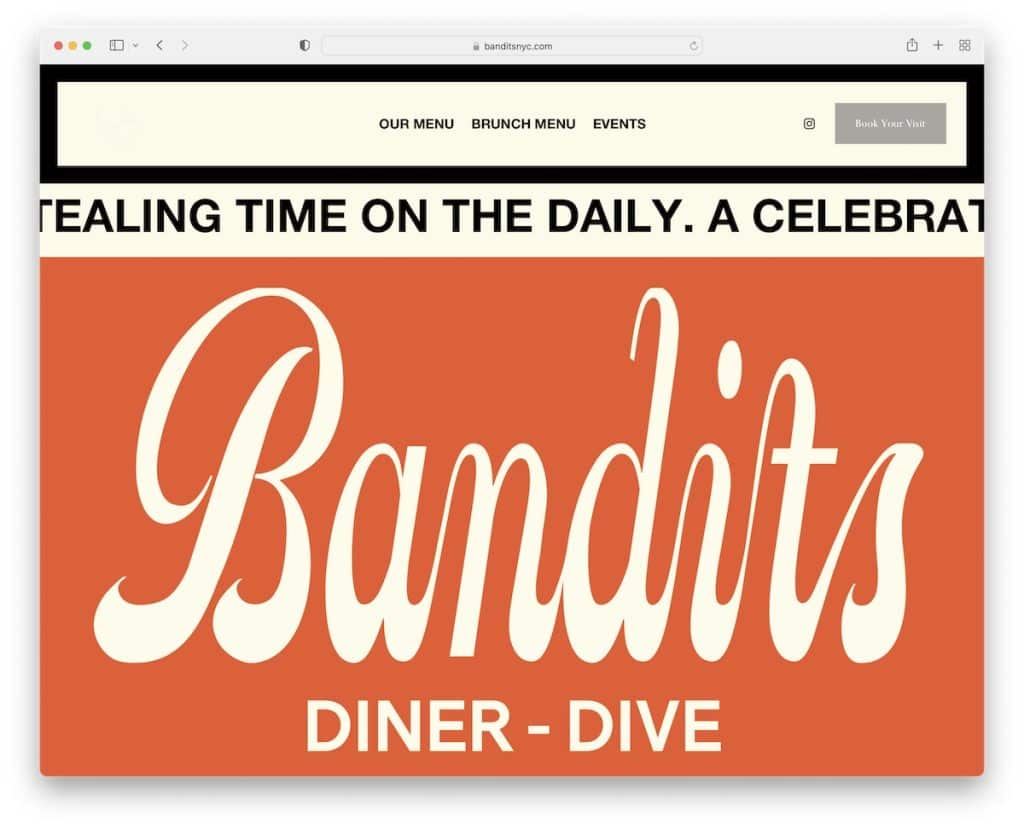 Bandits Food-Website
