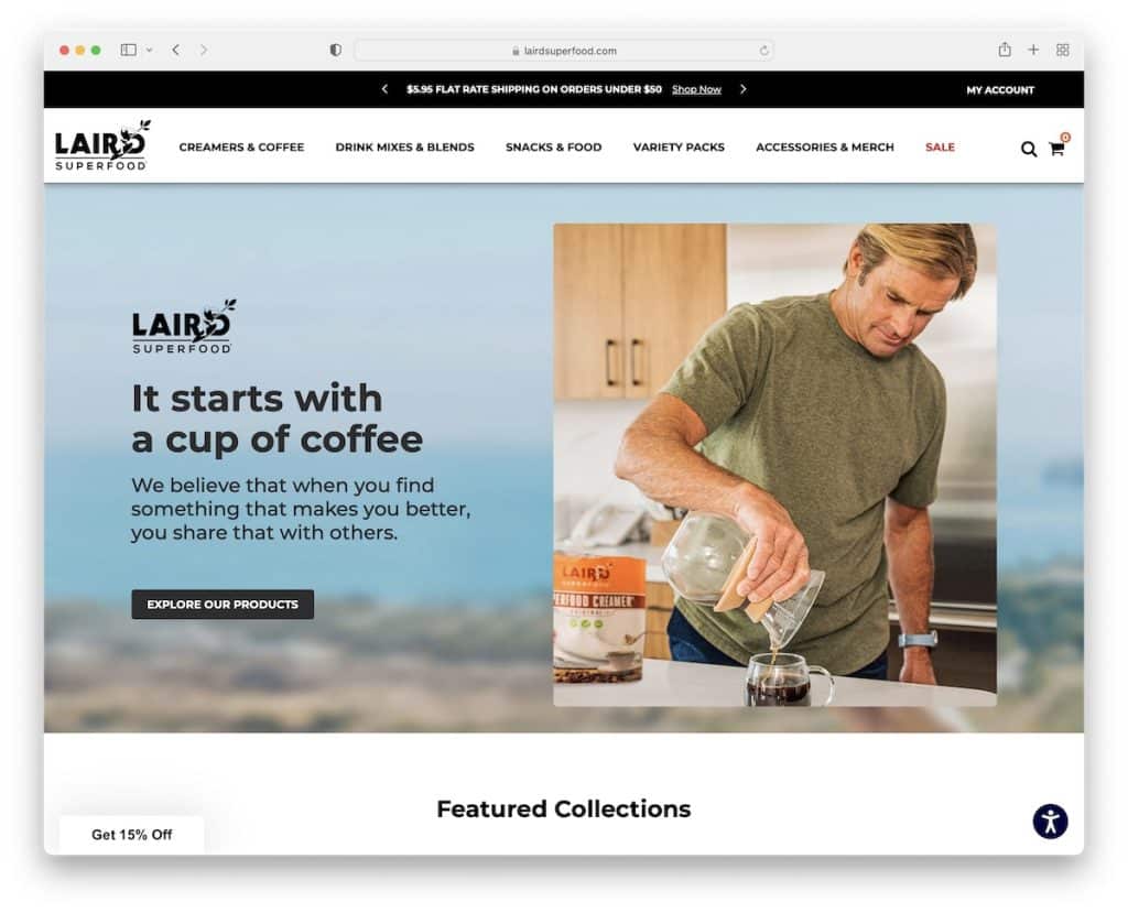 site de comida de superalimento laird