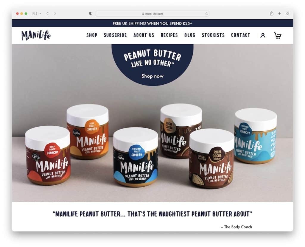 site-ul de produse alimentare manilife