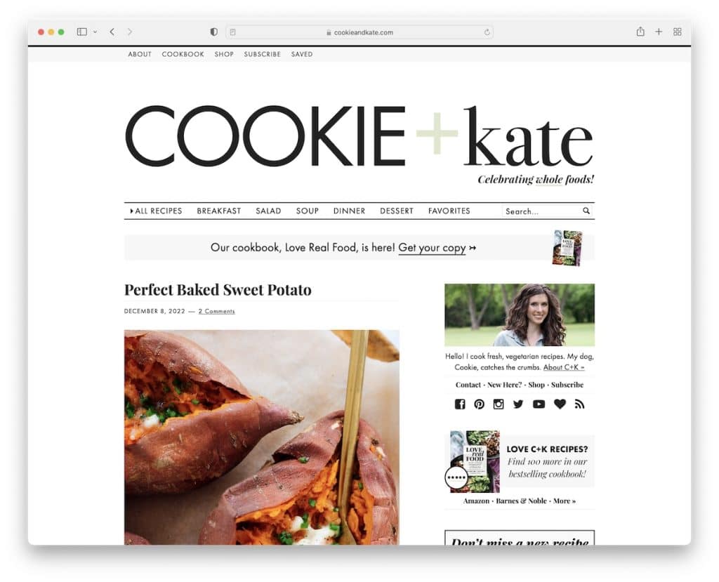 クッキーとケイトのブログの例