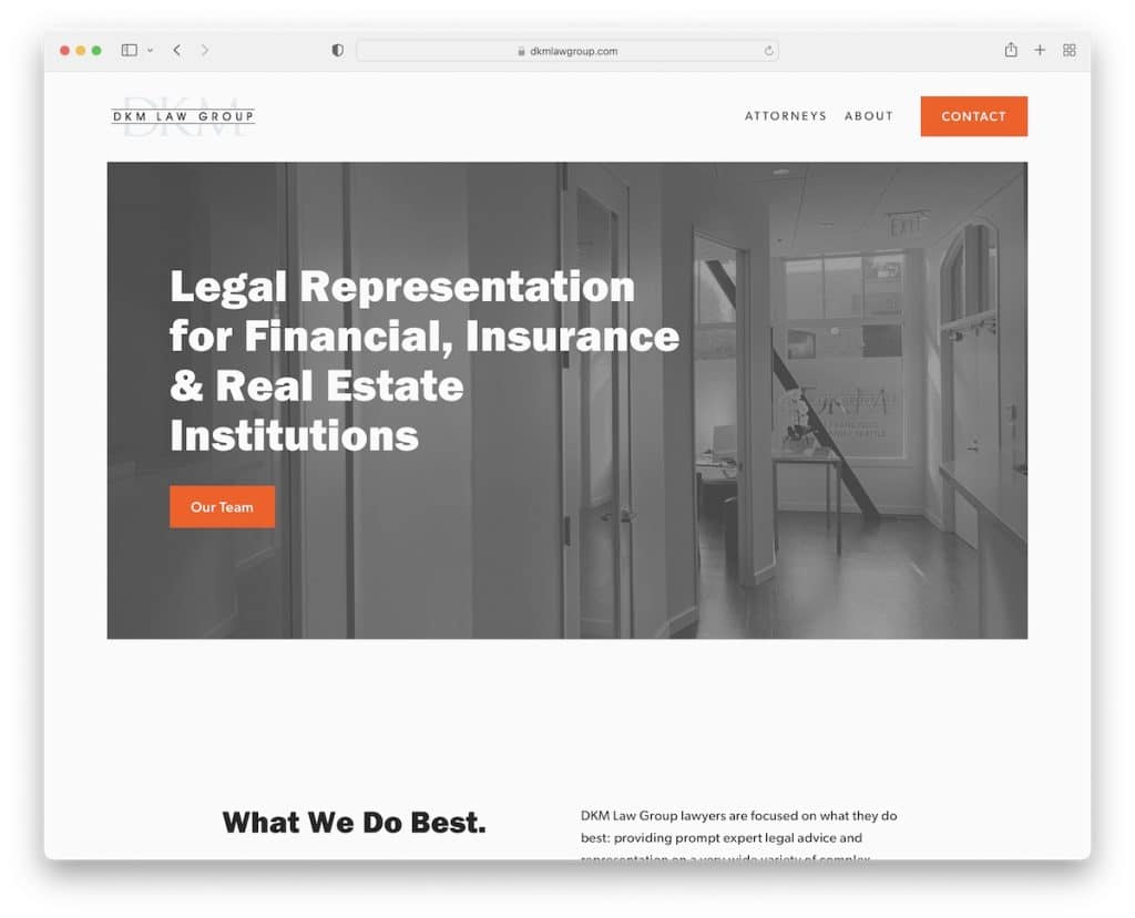 Website der dkm Anwaltskanzlei