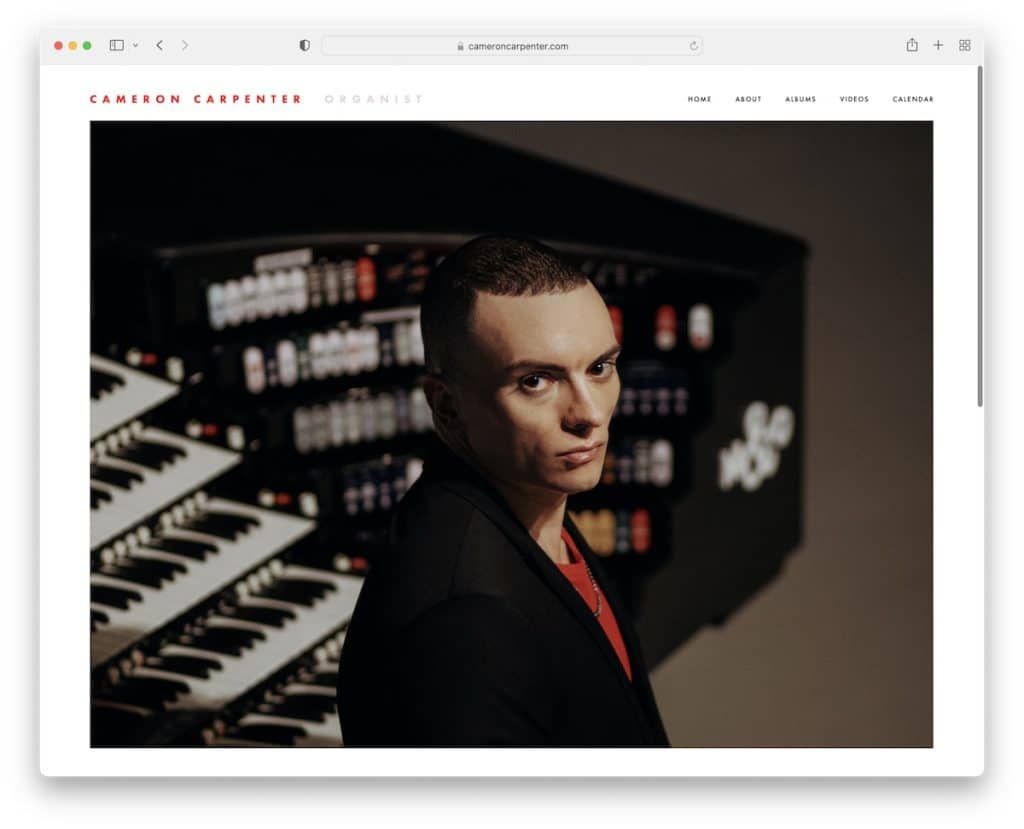 site-ul web al muzicianului cameron carpenter