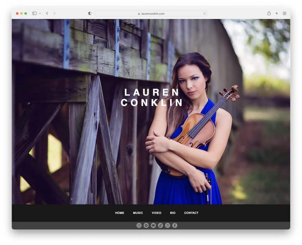 Lauren Conklin Musiker-Website