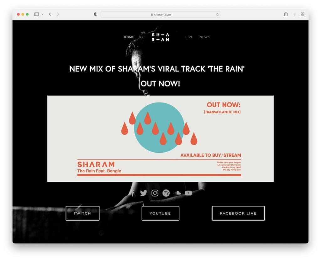 Sharam DJ-Website