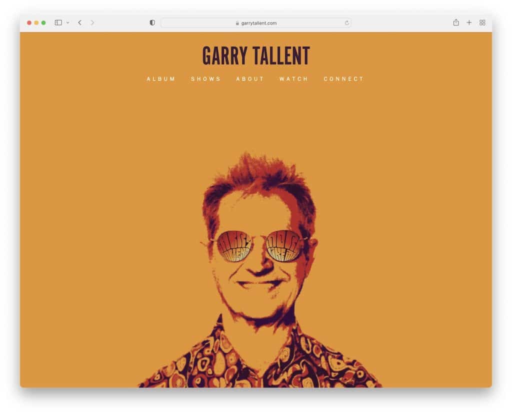 ギャリー・タレント・ミュージシャンのウェブサイト