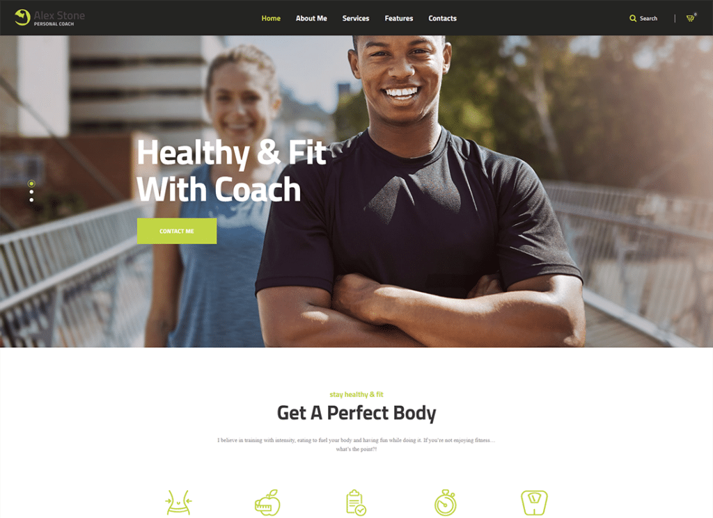 Alex Stein | Personal Gym Fitness Trainer WordPress-Theme