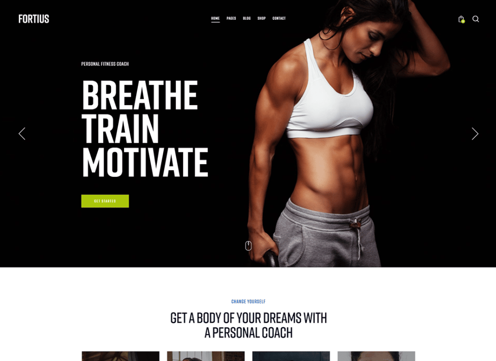 Fortius | Tema de WordPress Elementor para deportes y fitness