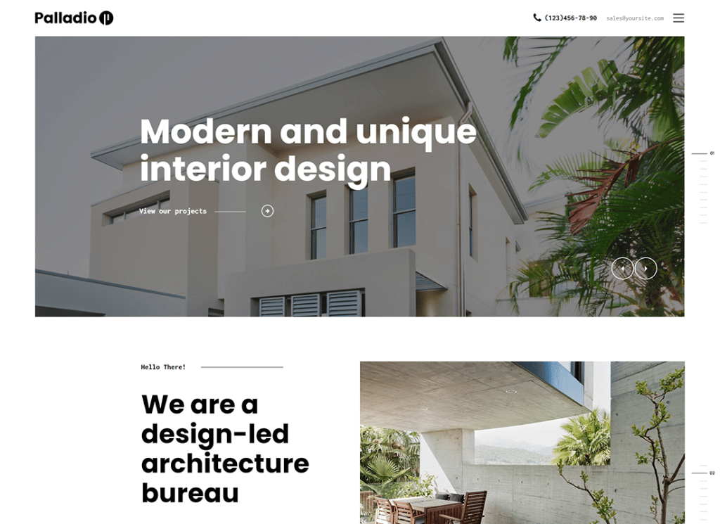 Paladio | Desain Interior & Konstruksi Arsitektur Tema WordPress