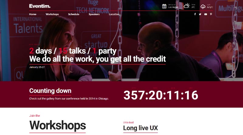20 فكرة لموقع ويب لكسب المال باستخدام WordPress 14 Eventim WordPress Theme