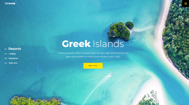 20 فكرة لموقع ويب لكسب المال باستخدام WordPress 7 Getaway WP Theme