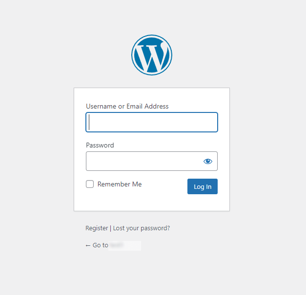 صفحة تسجيل الدخول الافتراضية لـ WordPress