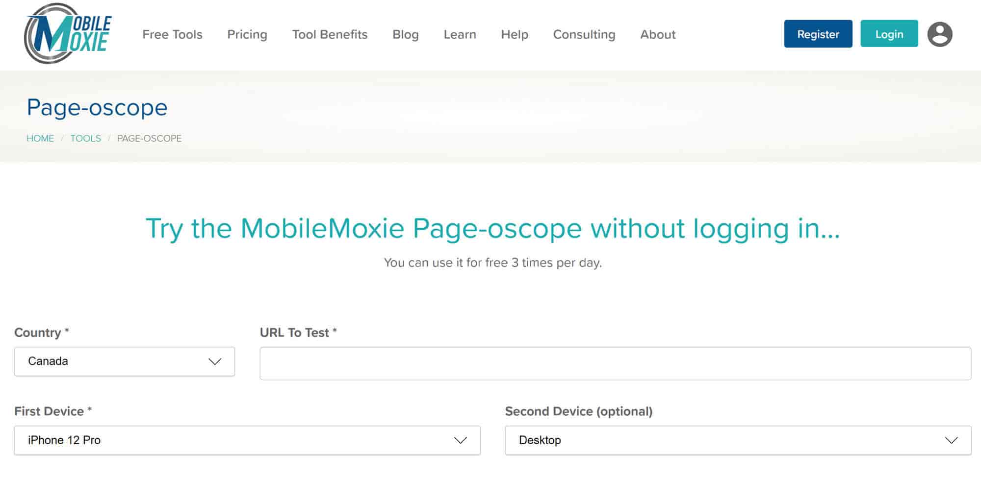 Mobiles Moxie-Pageoskop