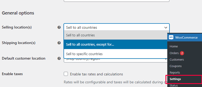 Sprzedaż WooCommerce w krajach WooCommerce sell in countries