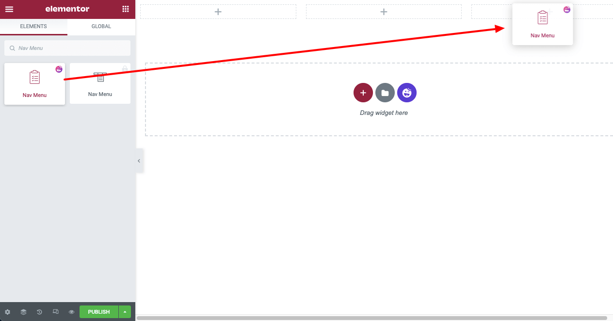 Cómo crear encabezado y pie de página en Elementor gratis (ejemplos + consejos) 6 Create Navigation Menu on Elementor Header