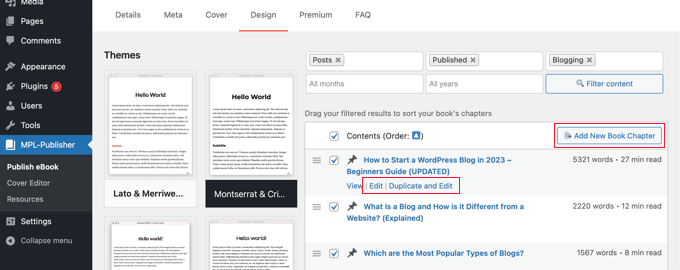 Edycja lub powielanie postów w MPL-Publisher Editing or Duplicating Posts in MPL-Publisher