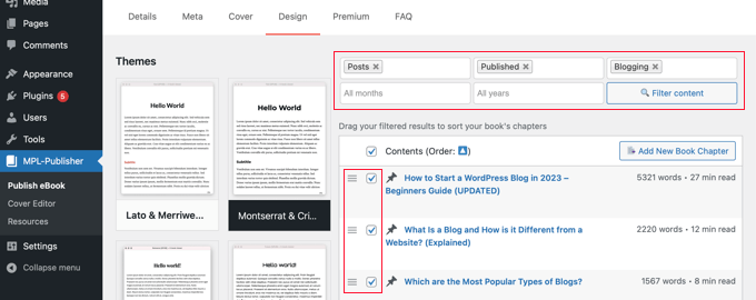 Filtrowanie postów w MPL-Publisher Filtering Posts in MPL-Publisher