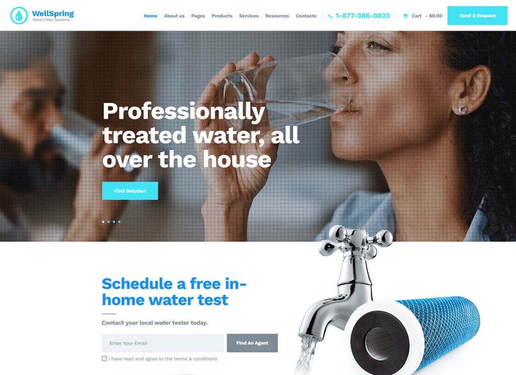 ウェルスプリング | Aqua Filters & Drinking Water Delivery WordPress テーマ