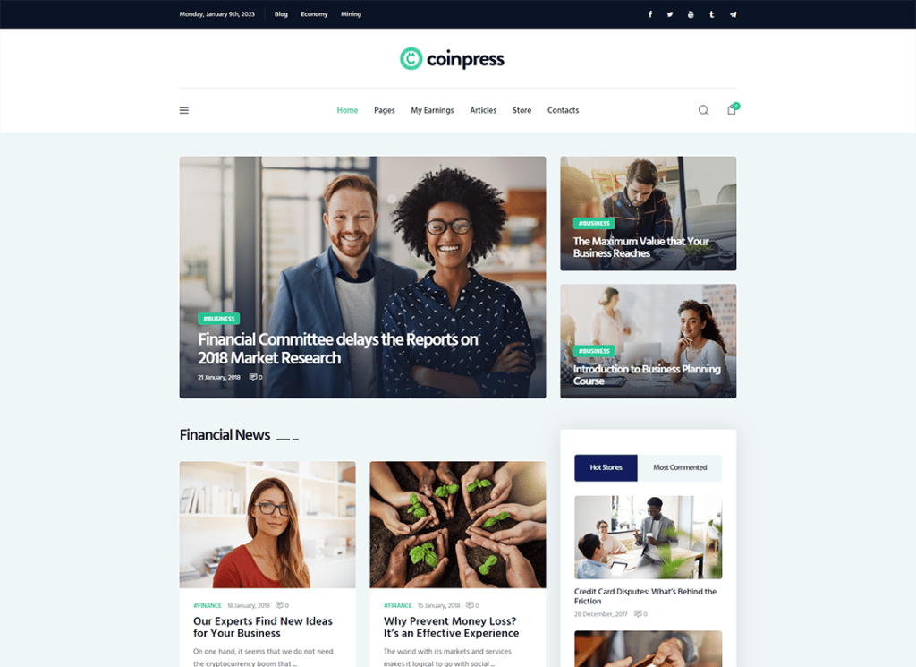 Prensa de monedas | Revista de criptomonedas ICO y tema de WordPress para blogs