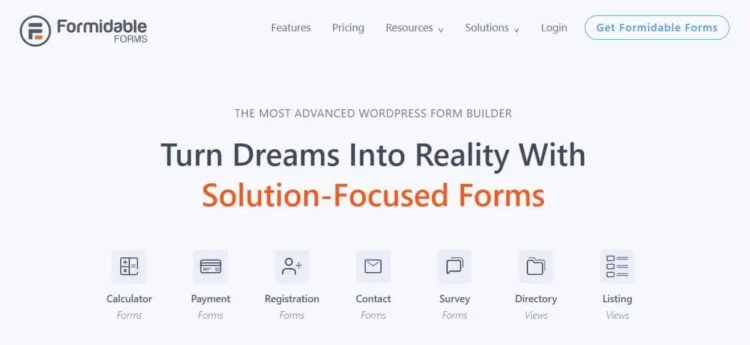 WordPress 房地产插件:10 大插件比较 76 formidable forms