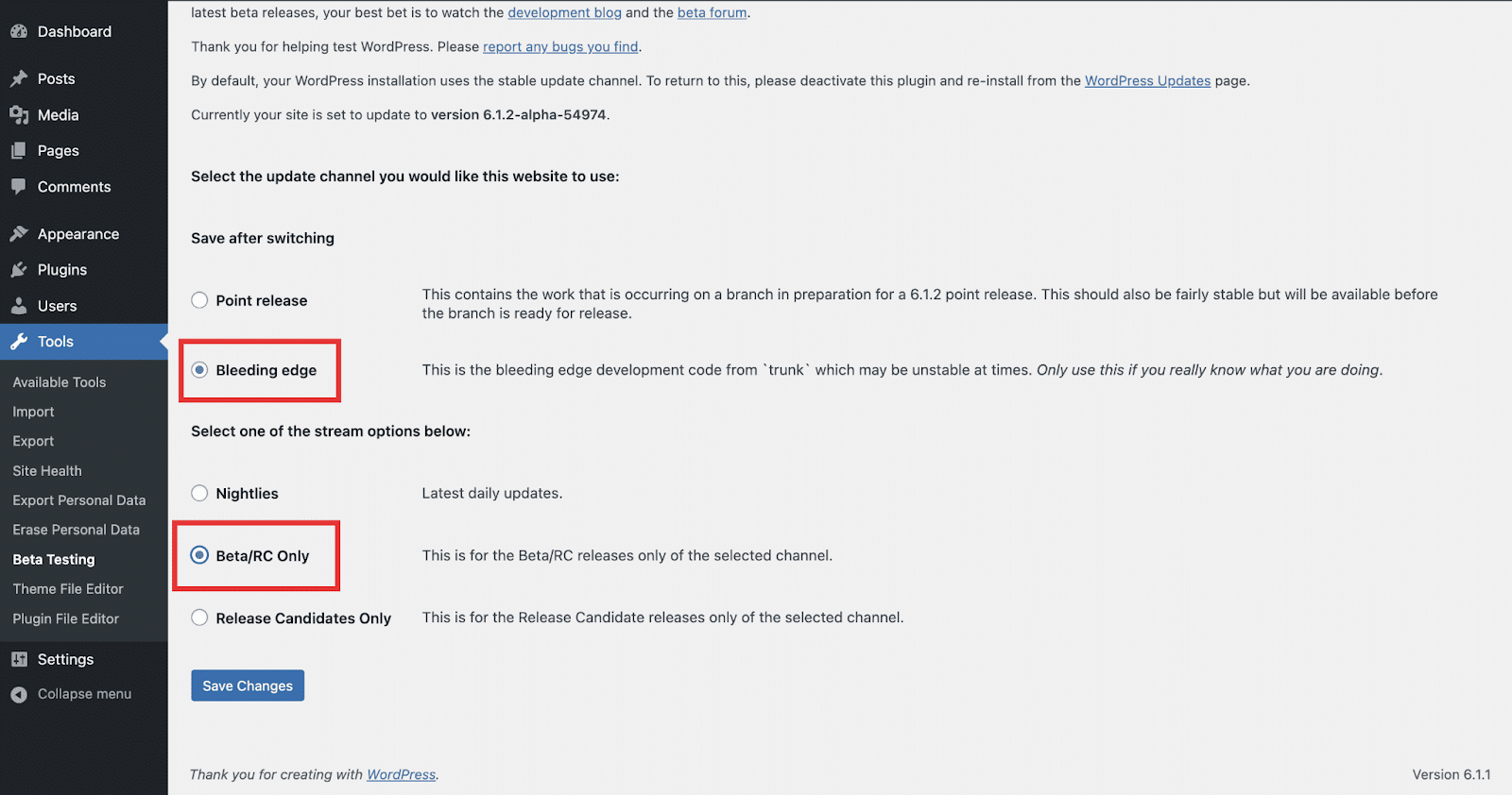 测试版 WordPress Beta Test WordPress