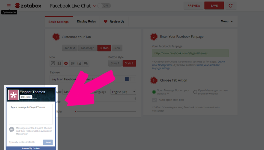 Facebook-Messenger zu WordPress hinzufügen
