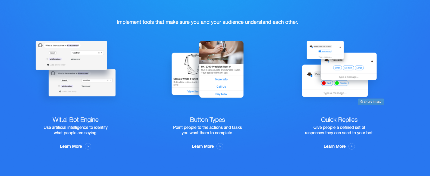Facebook-Entwicklertools für Messenger