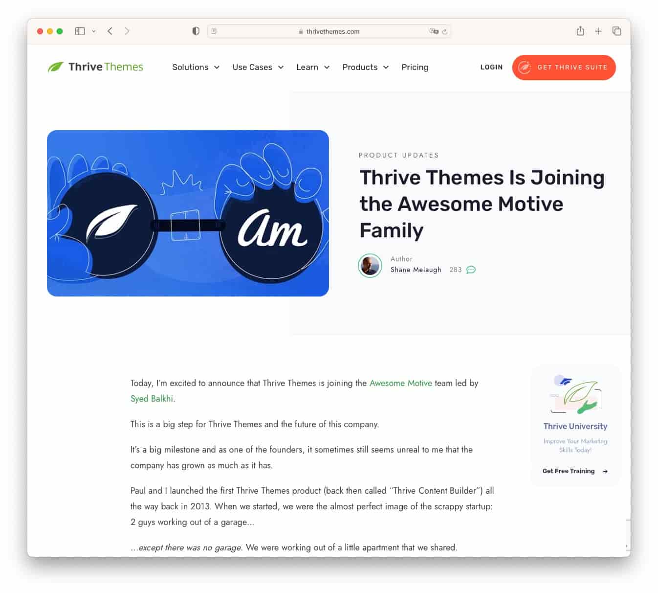 Awesome Motive erwirbt Thrive Themes