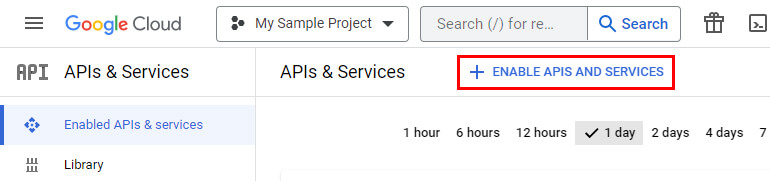 API とサービスを有効にする