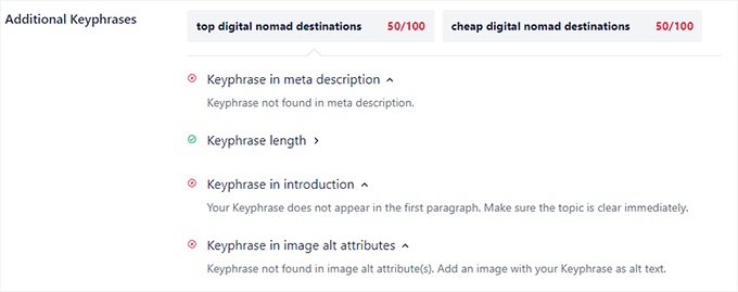 优化额外的关键短语 Optimize for additional keyphrases