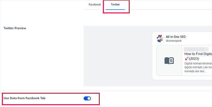 使用来自 Facebook 选项卡的数据 Use data from Facebook tab