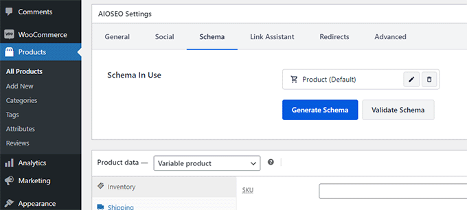 多合一 SEO 中的 WooCommerce SEO WooCommerce SEO in All in One SEO